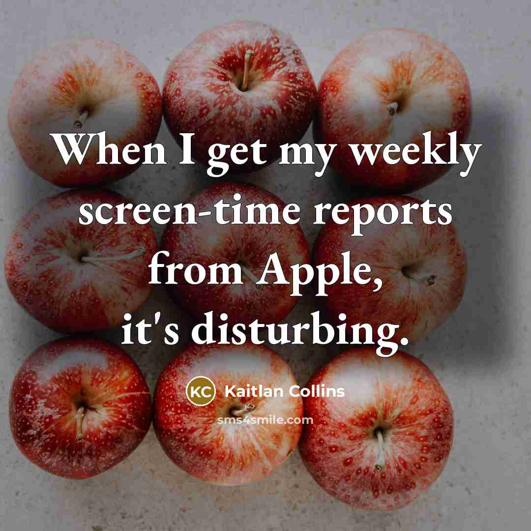 “When I get my weekly screen-time reports from Apple, it's disturbing.” quote by Kaitlan Collins