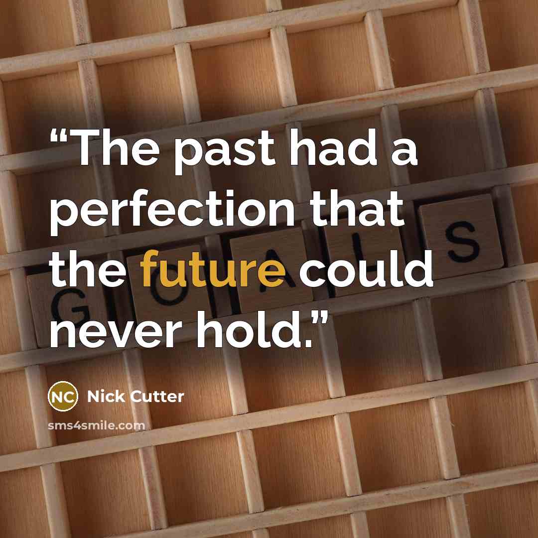 “The past had a perfection that the future could never hold.” quote by Nick Cutter