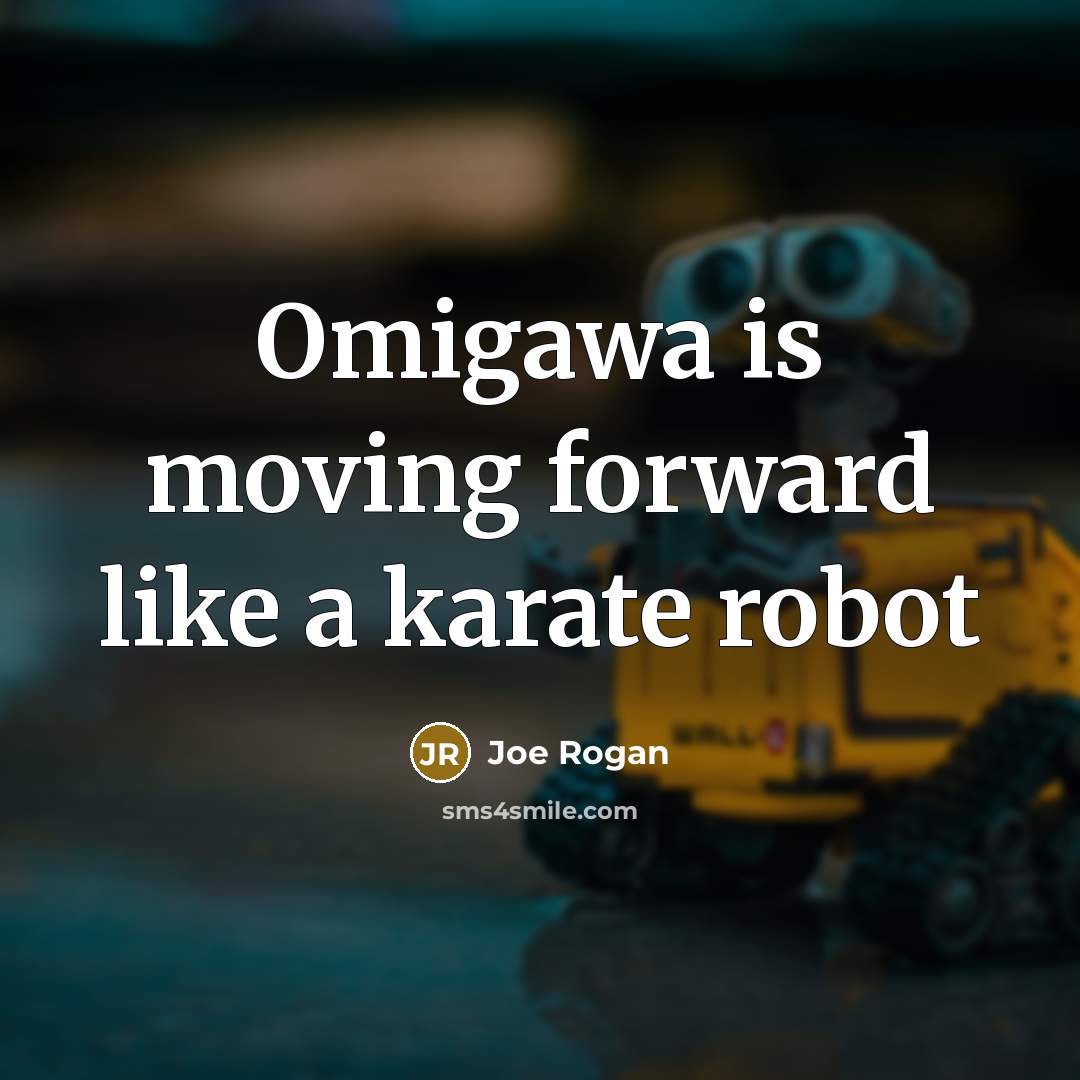 “Omigawa is moving forward like a karate robot” quote by Joe Rogan