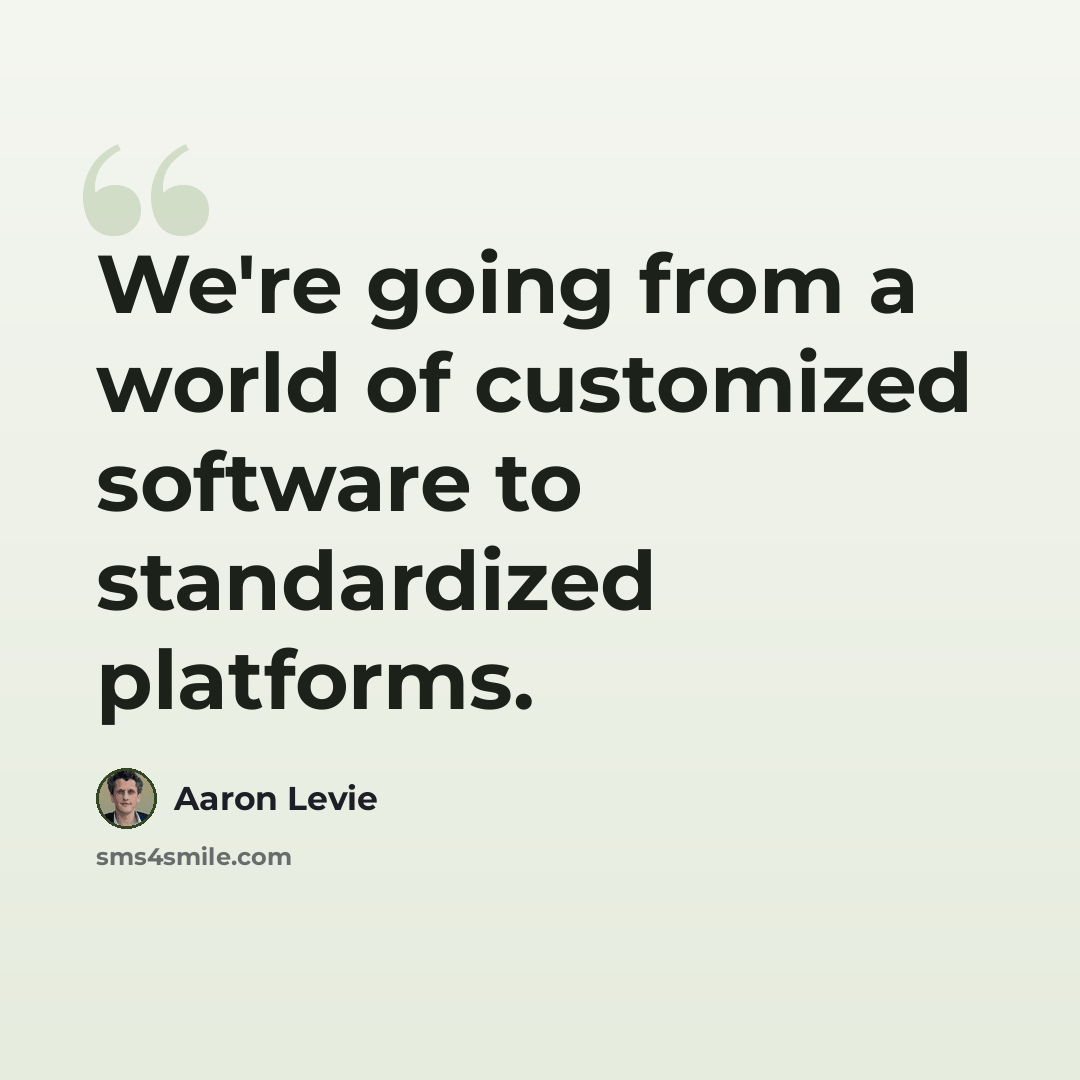 “We're going from a world of customized software to standardized platforms.” quote by Aaron Levie
