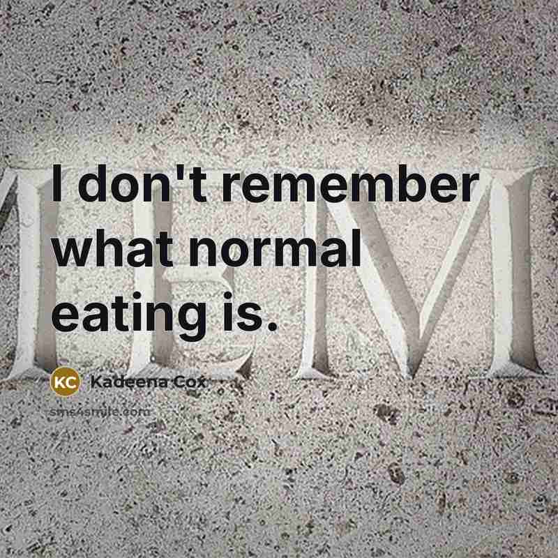 “I don't remember what normal eating is.” quote by Kadeena Cox