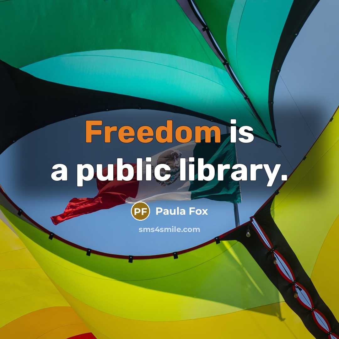 “Freedom is a public library.” quote by Paula Fox