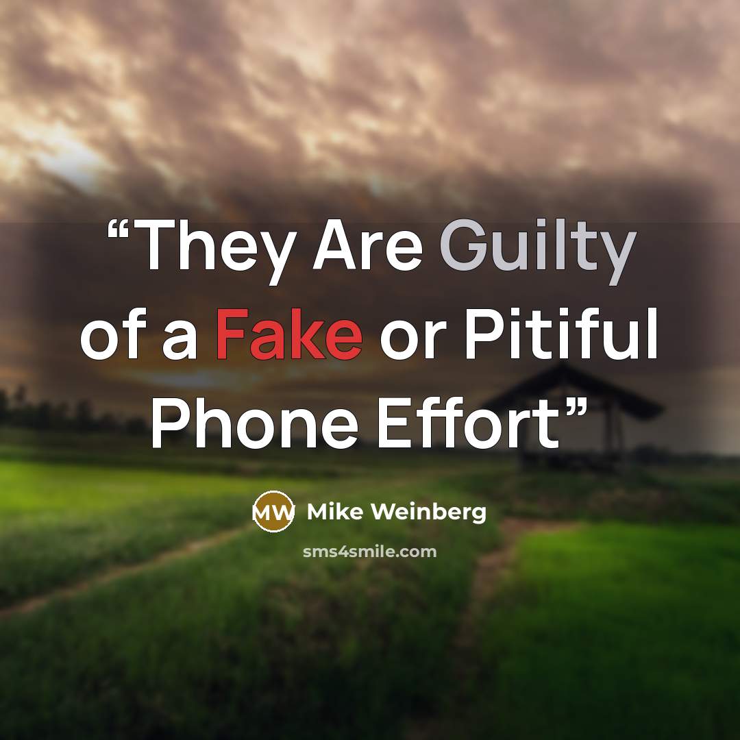 “They Are Guilty of a Fake or Pitiful Phone Effort” quote by Mike Weinberg