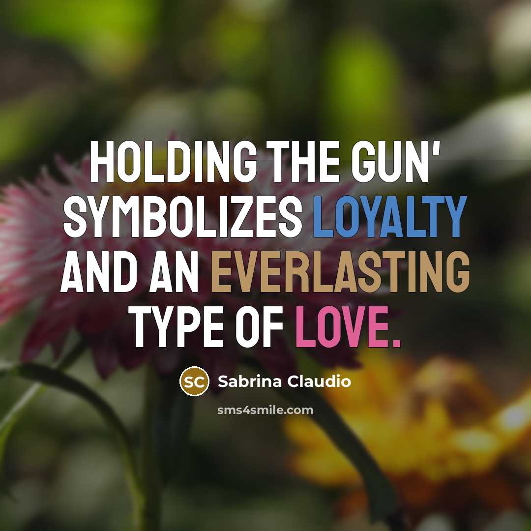 “Holding The Gun' symbolizes loyalty and an everlasting type of love.” quote by Sabrina Claudio