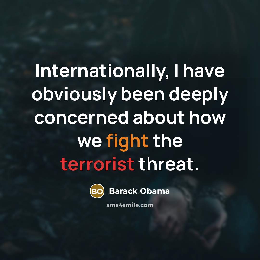 “Internationally, I have obviously been deeply concerned about how we fight the terrorist threat.” quote by Barack Obama