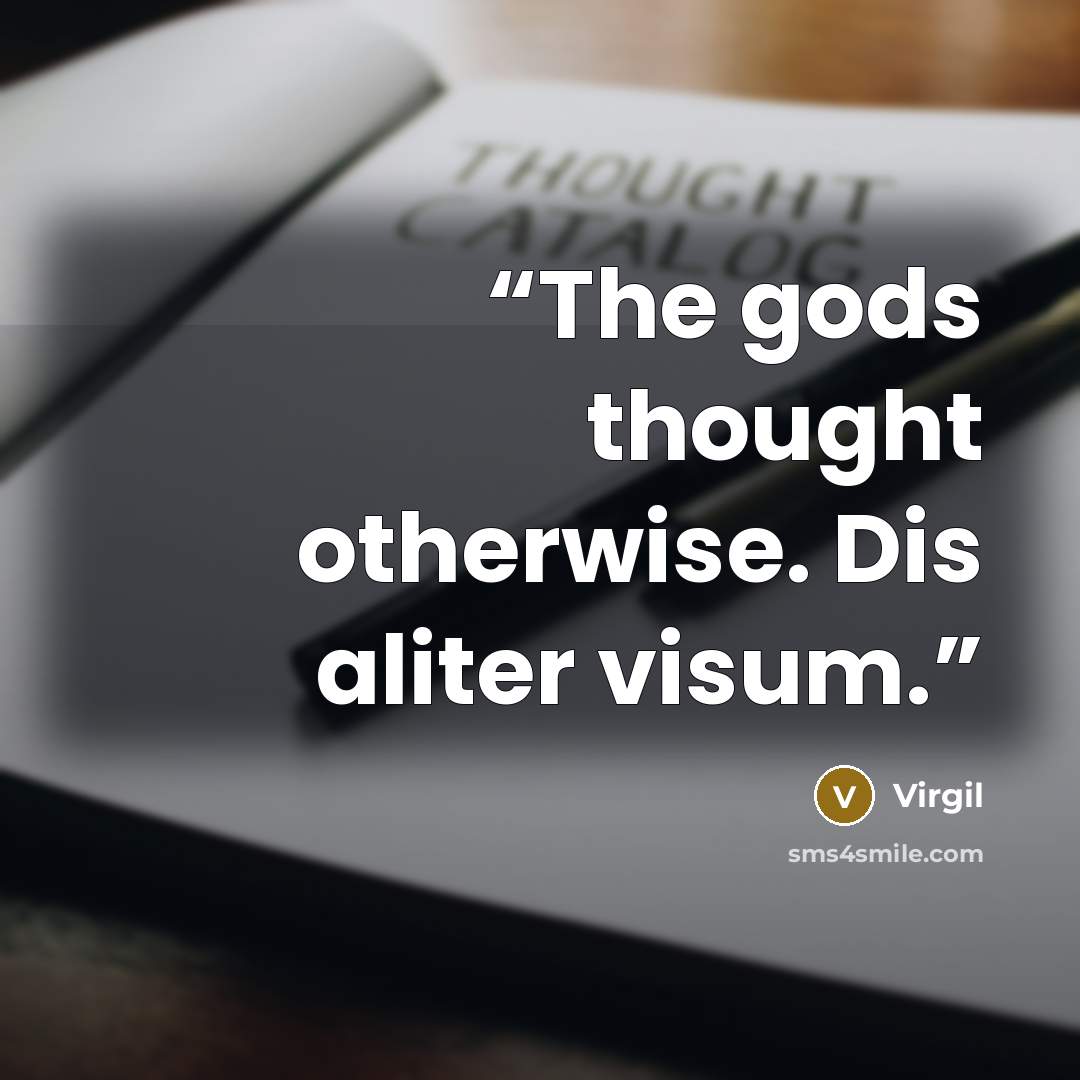 “The gods thought otherwise. Dis aliter visum.” quote by Virgil