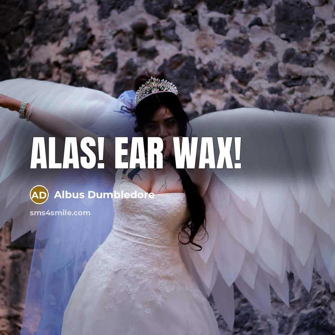 “Alas! Ear wax!” quote by Albus Dumbledore