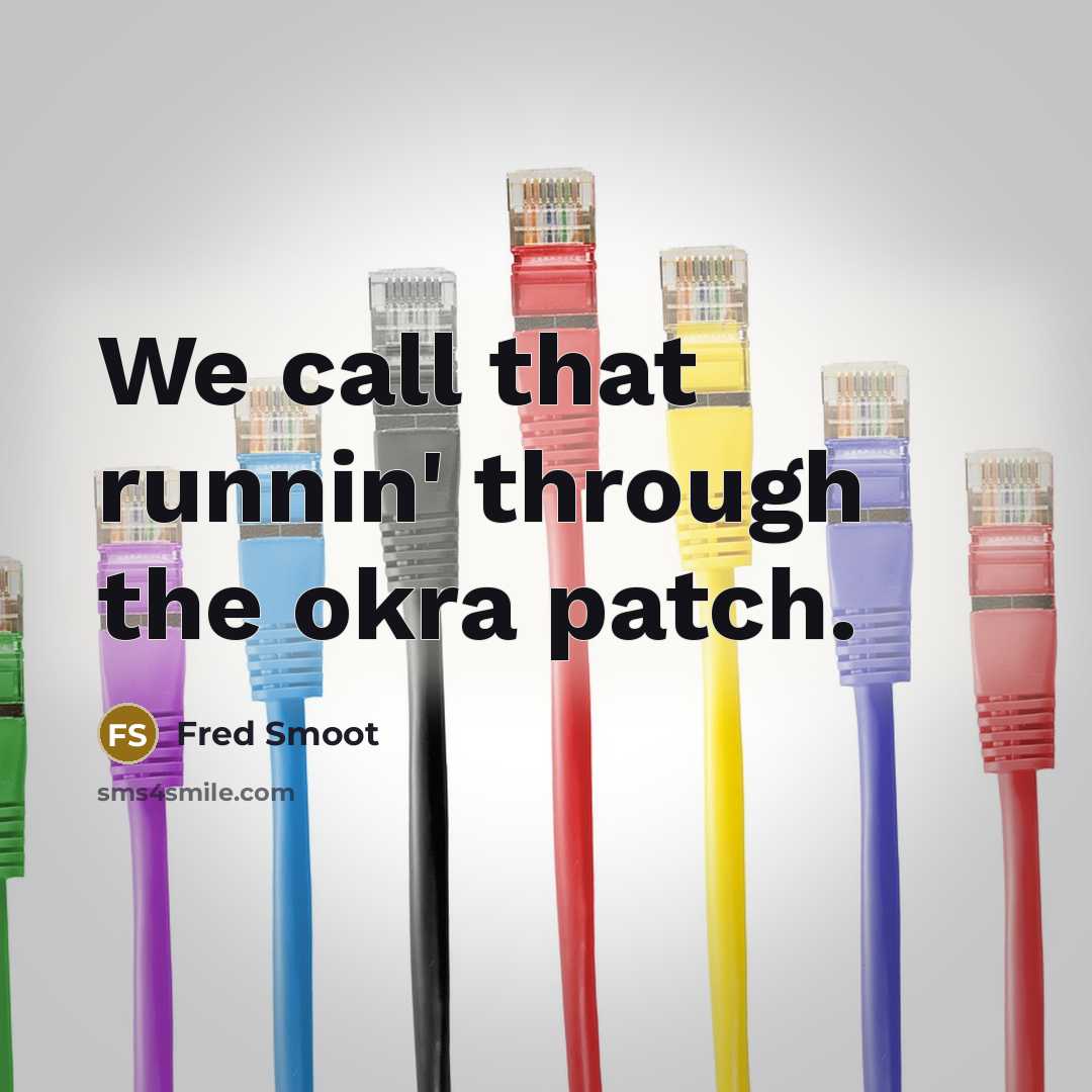“We call that runnin' through the okra patch.” quote by Fred Smoot