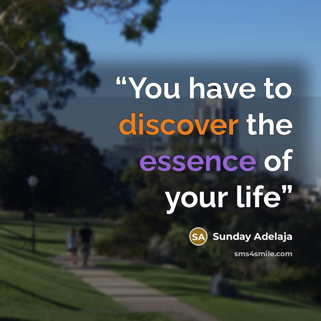 “You have to discover the essence of your life” quote by Sunday Adelaja
