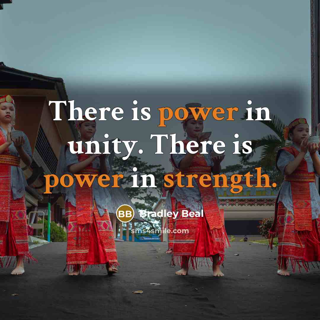 “There is power in unity. There is power in strength.” quote by Bradley Beal