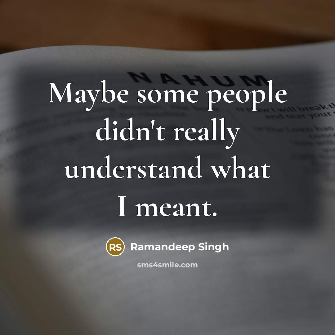 “Maybe some people didn't really understand what I meant.” quote by Ramandeep Singh