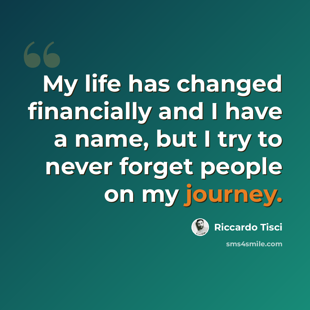 “My life has changed financially and I have a name, but I try to never forget people on my journey.” quote by Riccardo Tisci