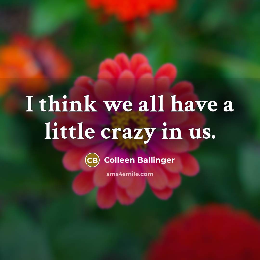 “I think we all have a little crazy in us.” quote by Colleen Ballinger