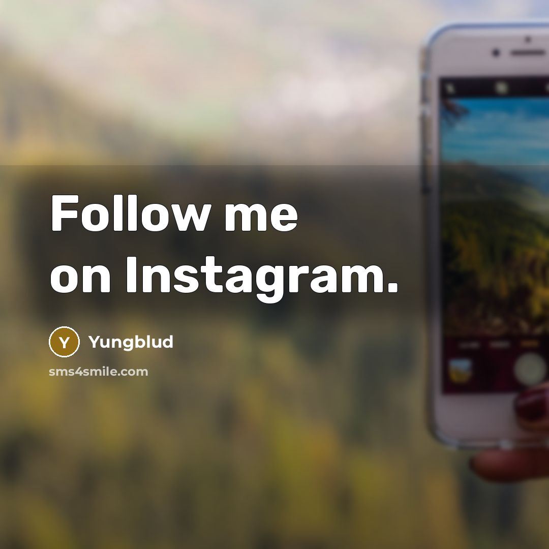“Follow me on Instagram.” quote by Yungblud