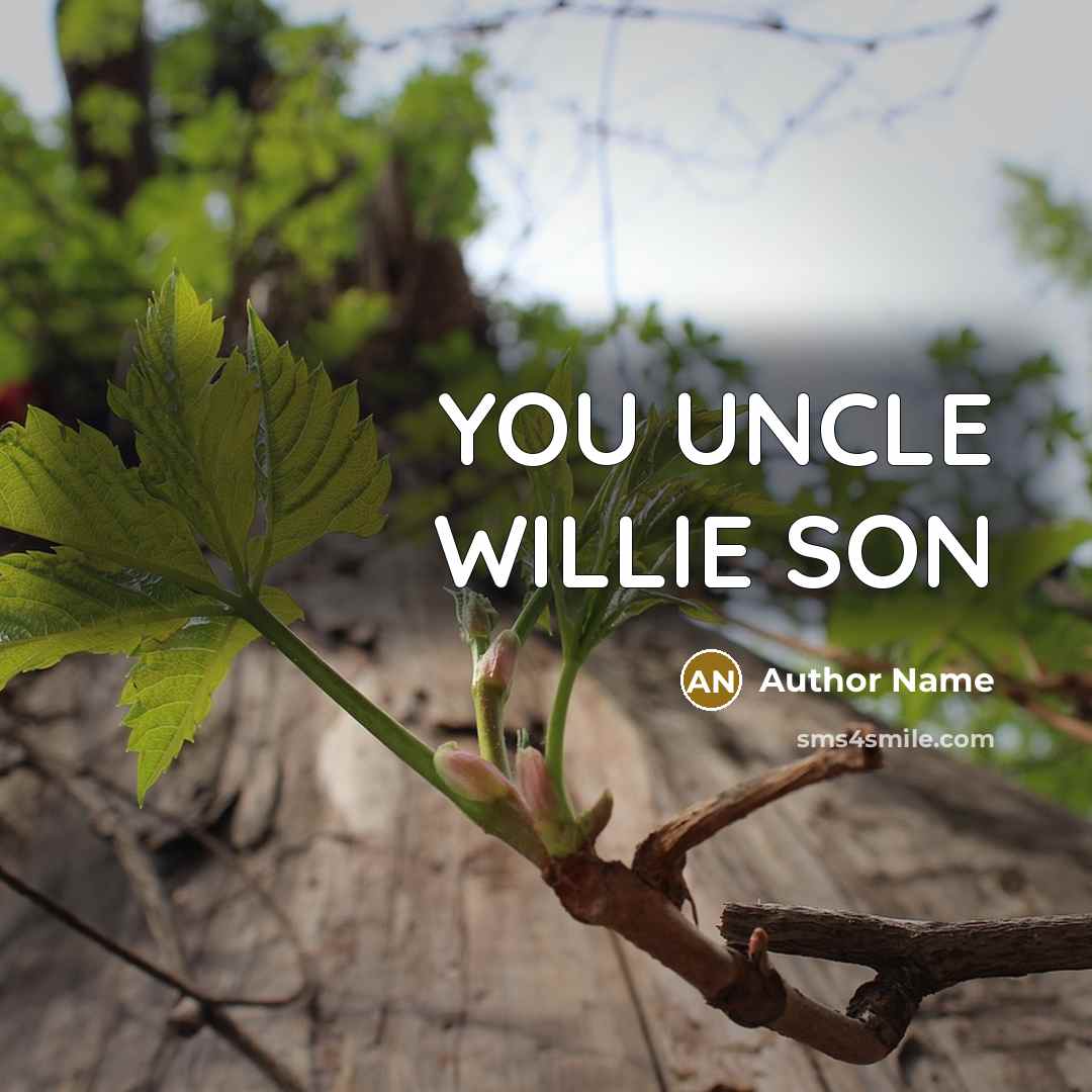 “YOU UNCLE WILLIE SON” quote by Author Name