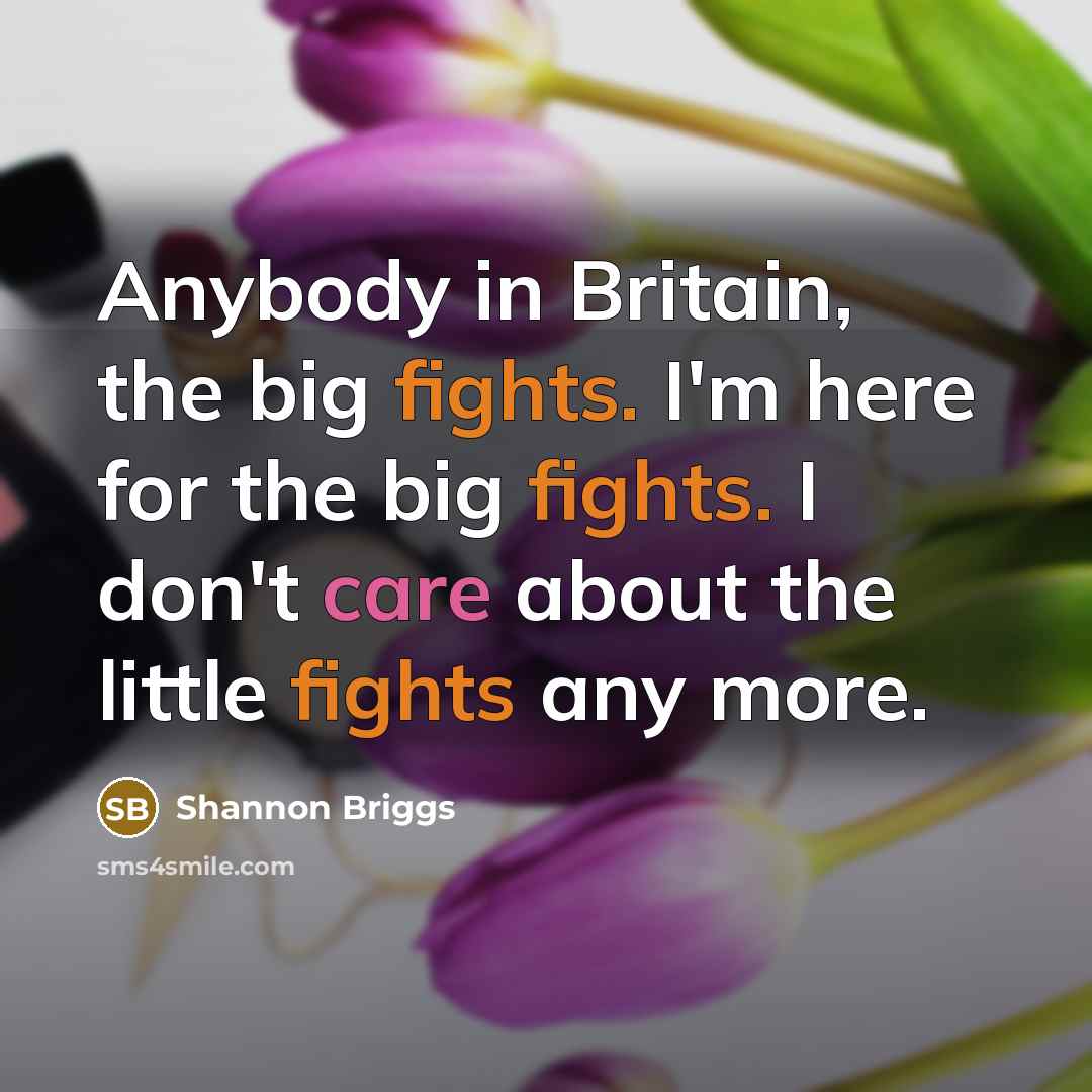 “Anybody in Britain, the big fights. I'm here for the big fights. I don't care about the little fights any more.” quote by Shannon Briggs