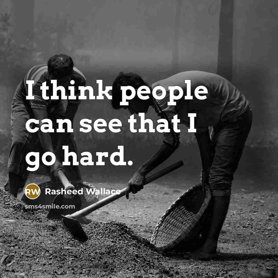 “I think people can see that I go hard.” quote by Rasheed Wallace