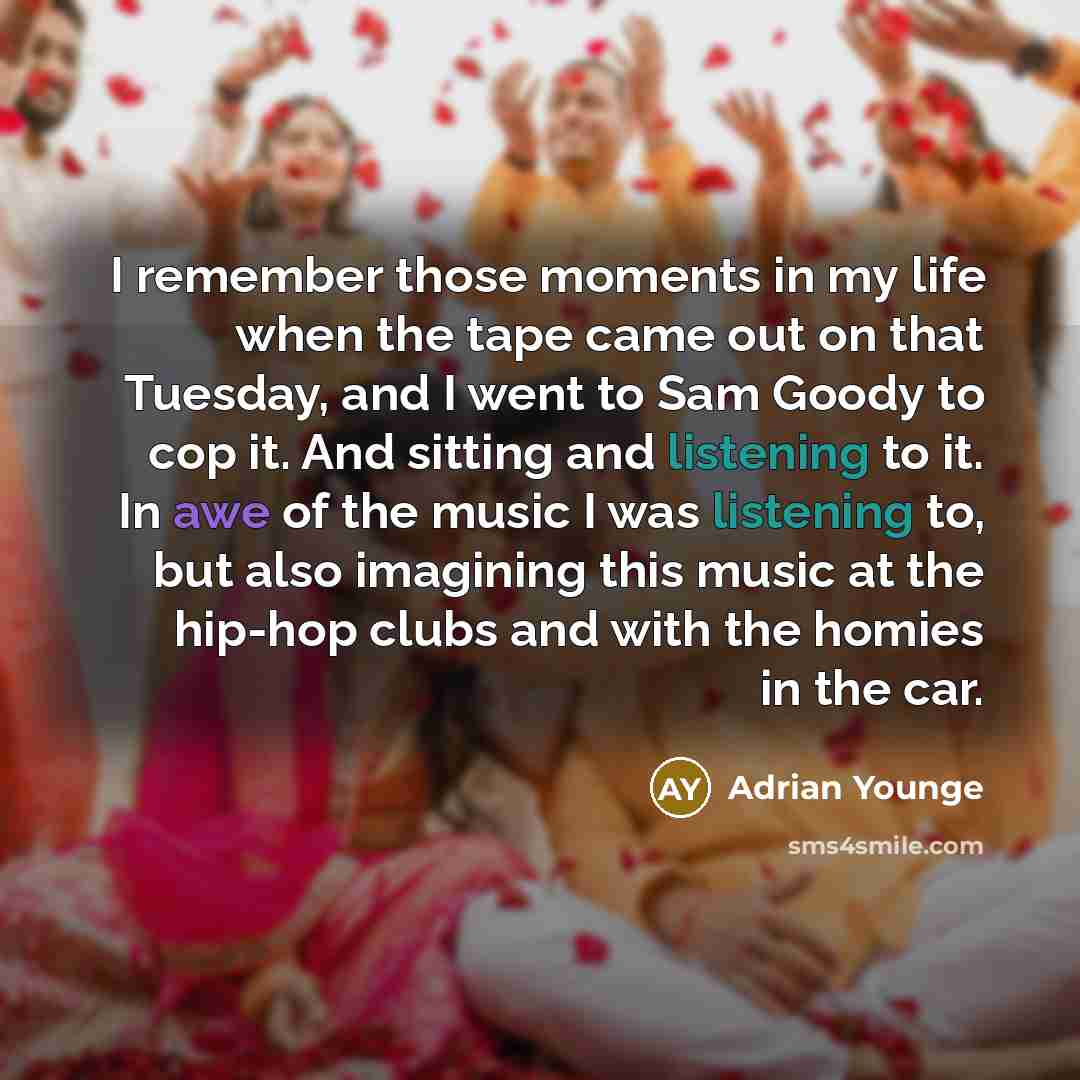 “I remember those moments in my life when the tape came out on that Tuesday, and I went to Sam Goody to cop it. And sitting and listening to it. In awe of the music I was listening to, but also imagining this music at the hip-hop clubs and with the homies in the car.” quote by Adrian Younge