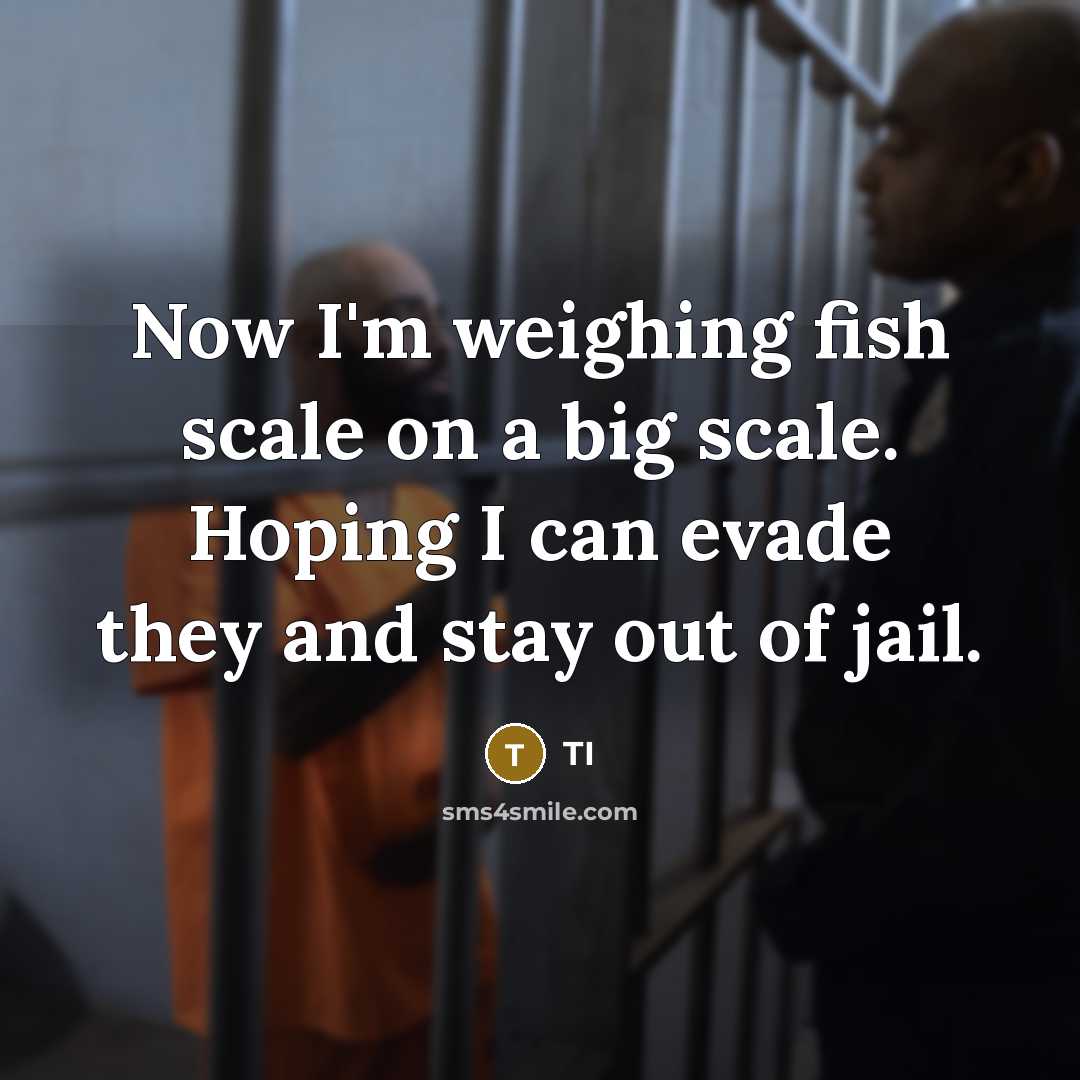 “Now I'm weighing fish scale on a big scale. Hoping I can evade they and stay out of jail.” quote by TI