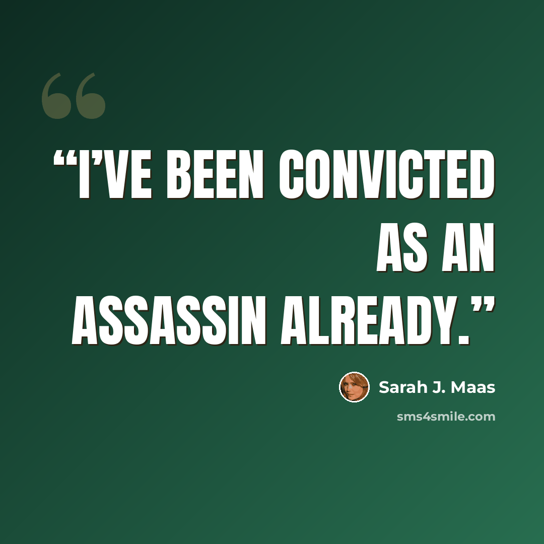 “I’ve been convicted as an assassin already.” quote by Sarah J. Maas