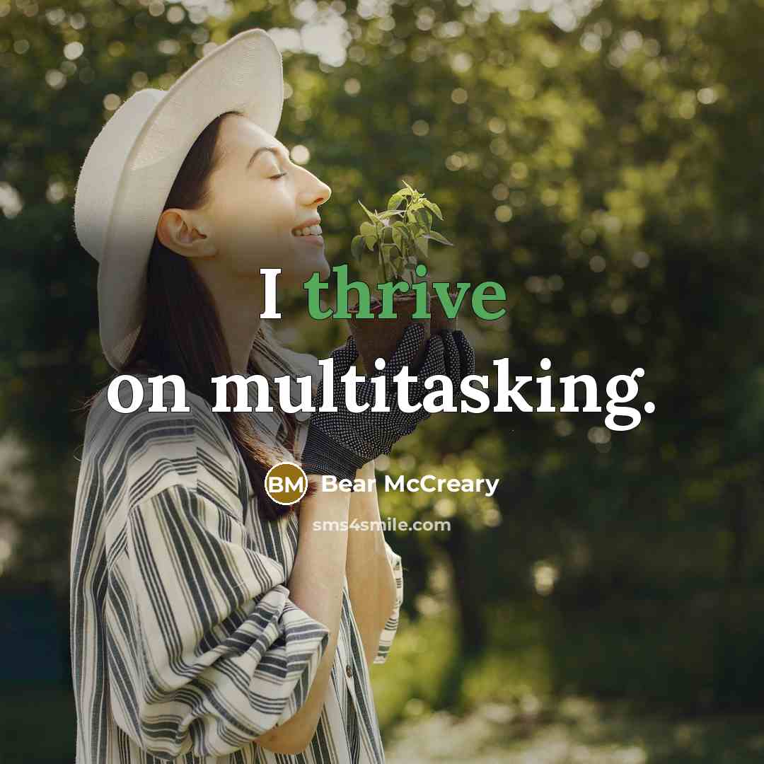 “I thrive on multitasking.” quote by Bear McCreary