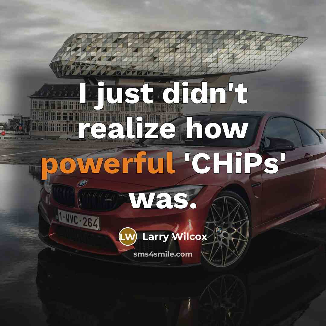 “I just didn't realize how powerful 'CHiPs' was.” quote by Larry Wilcox