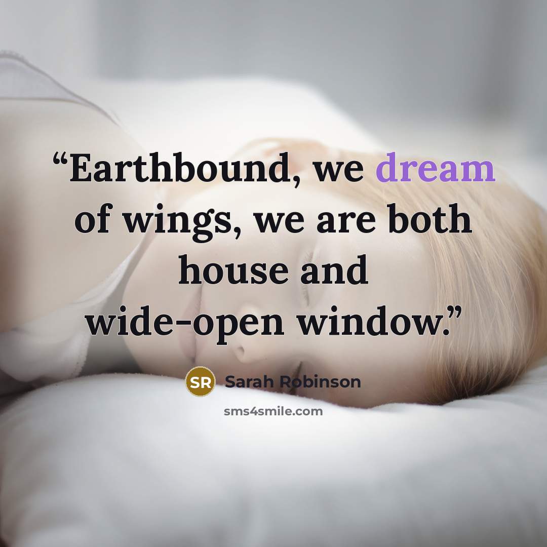 “Earthbound, we dream of wings, we are both house and wide-open window.” quote by Sarah Robinson