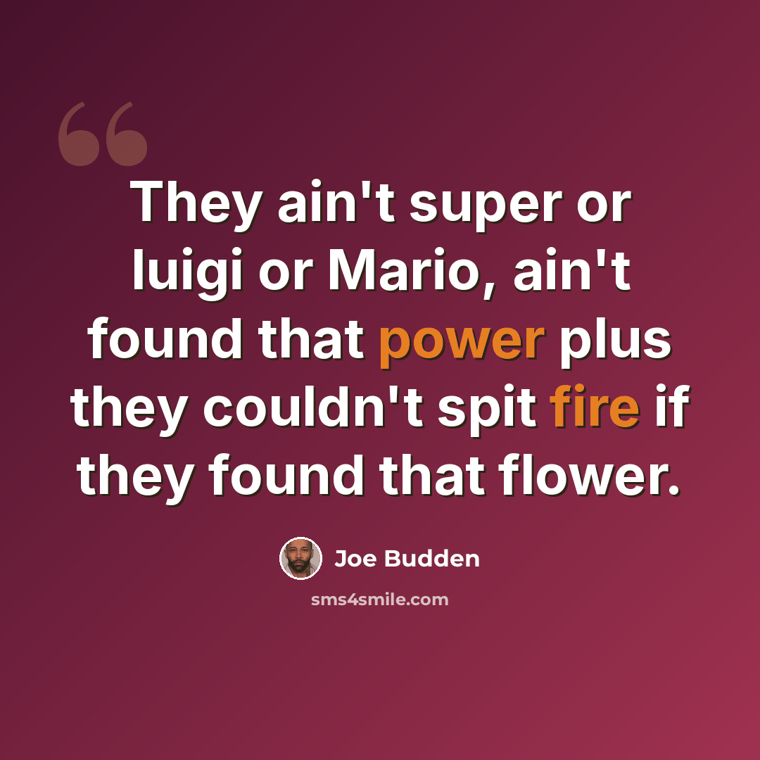 “They ain't super or luigi or Mario, ain't found that power plus they couldn't spit fire if they found that flower.” quote by Joe Budden