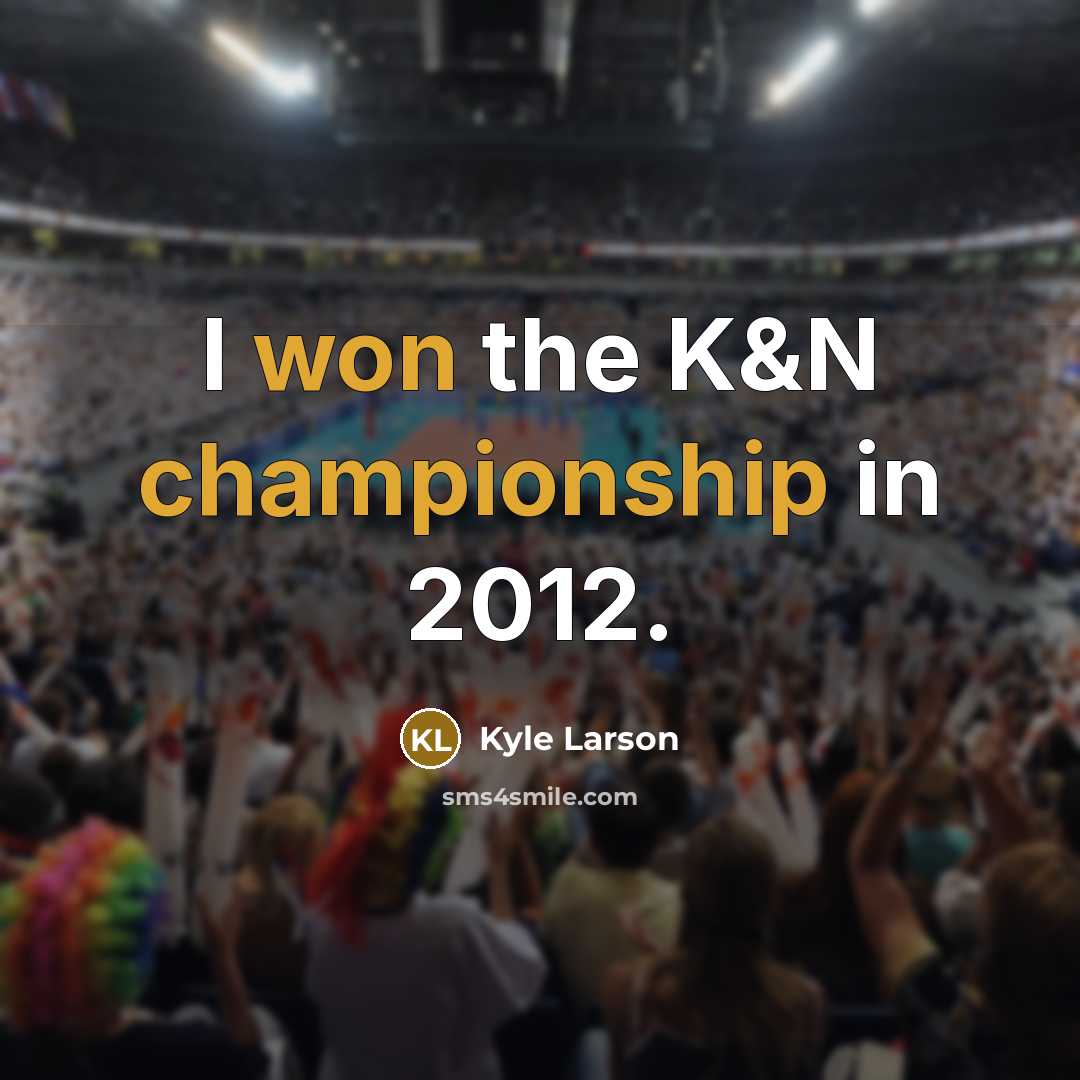 “I won the K&N championship in 2012.” quote by Kyle Larson