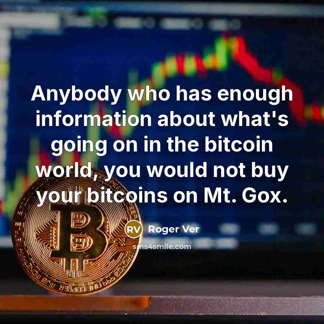 “Anybody who has enough information about what's going on in the bitcoin world, you would not buy your bitcoins on Mt. Gox.” quote by Roger Ver