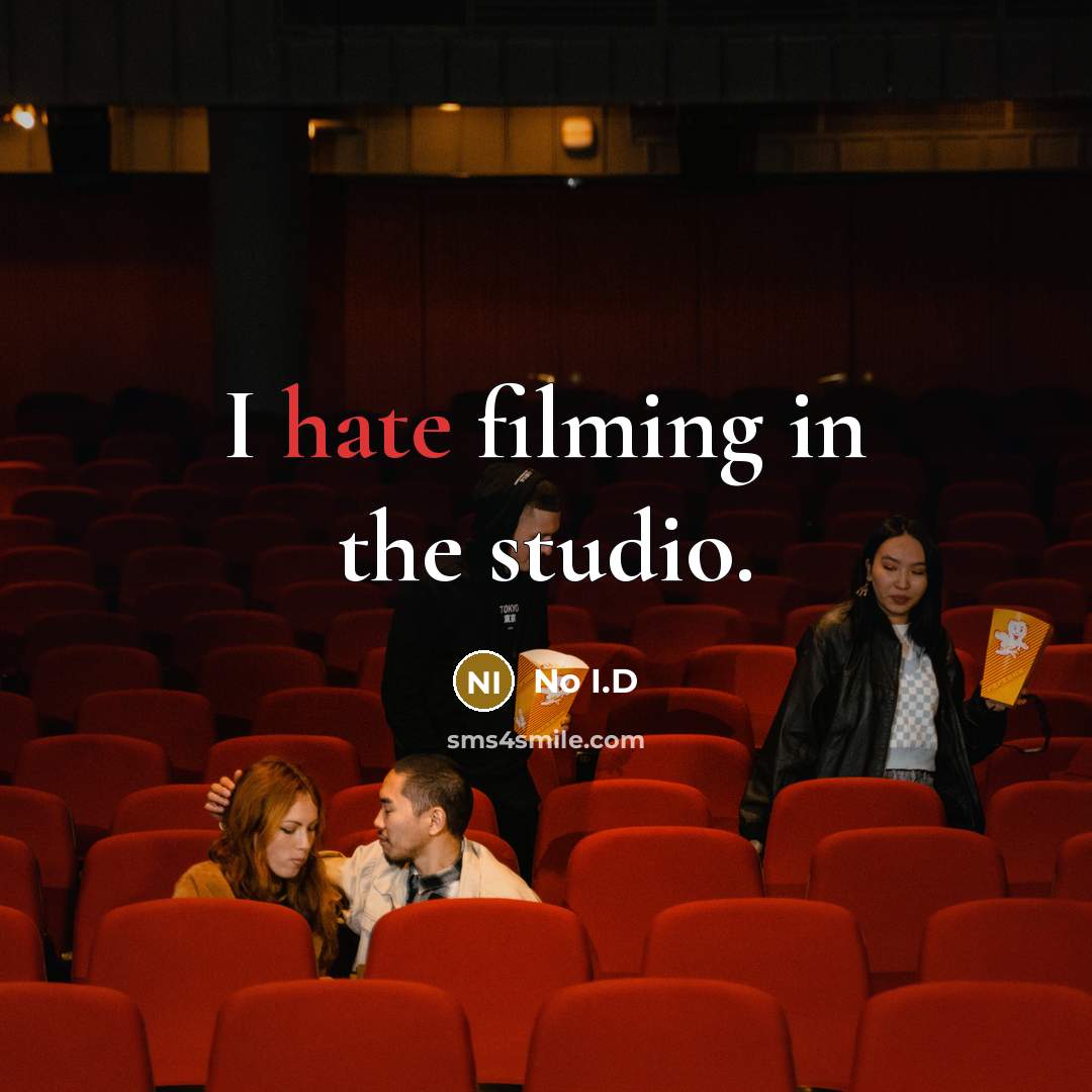 “I hate filming in the studio.” quote by No I.D