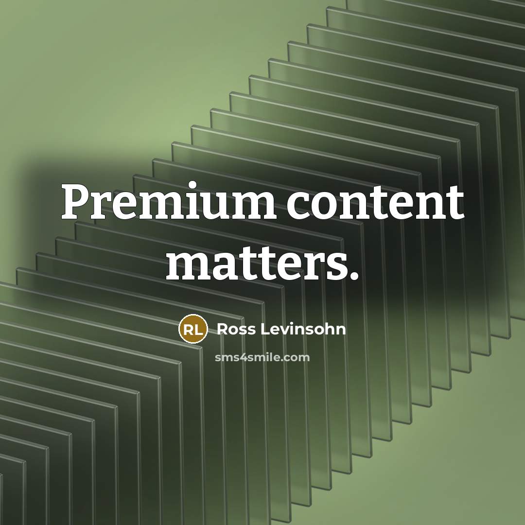 “Premium content matters.” quote by Ross Levinsohn