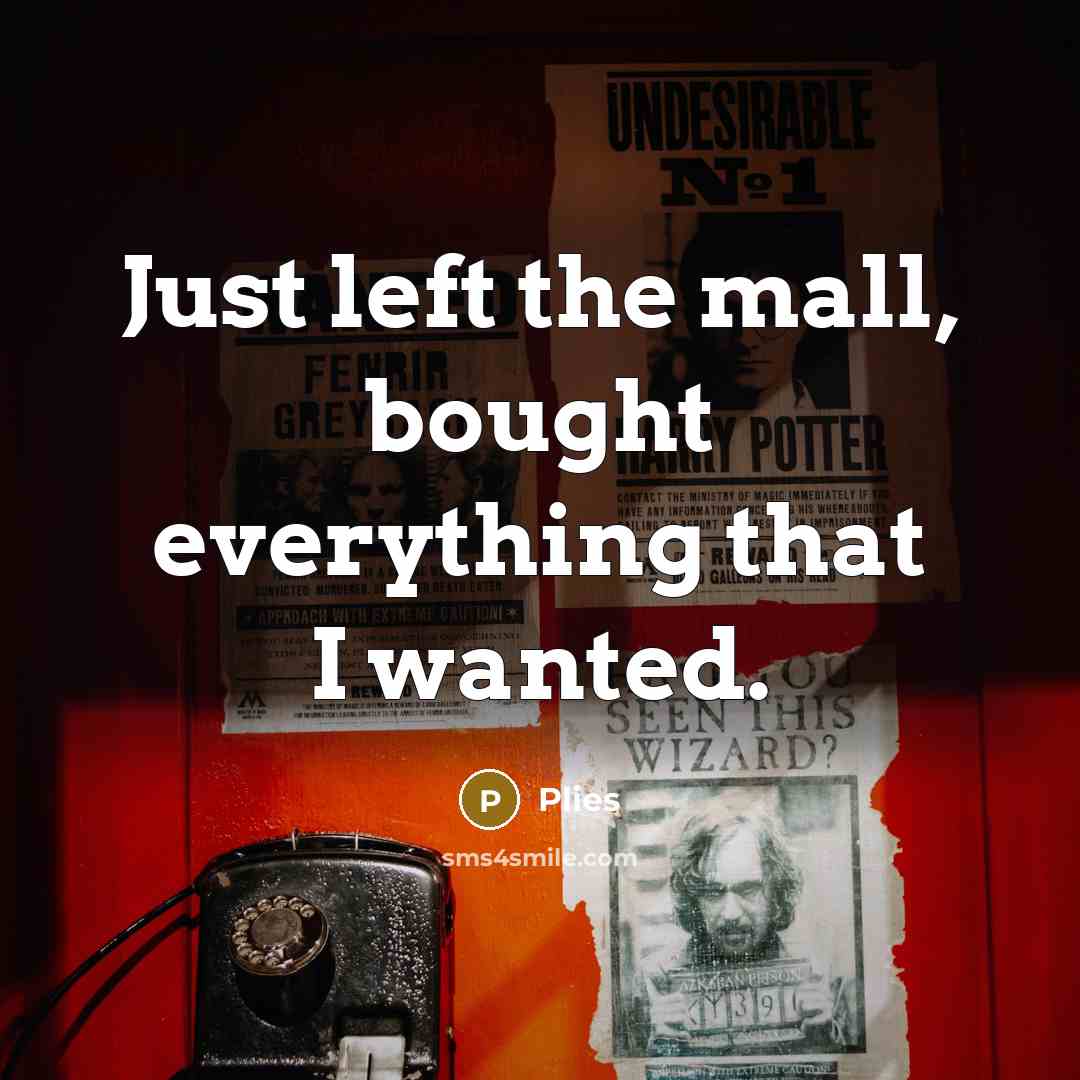 “Just left the mall, bought everything that I wanted.” quote by Plies