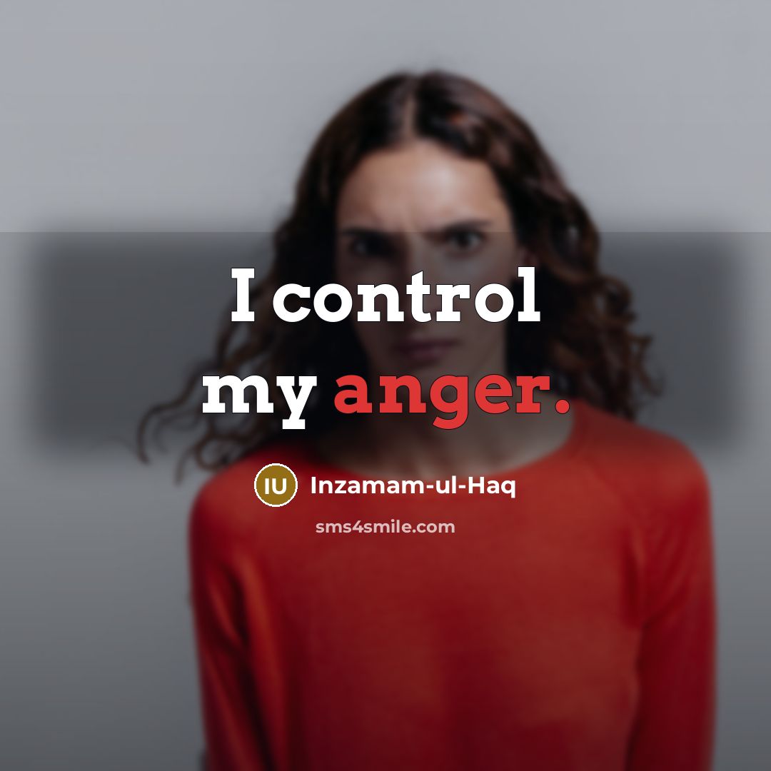 “I control my anger.” quote by Inzamam-ul-Haq