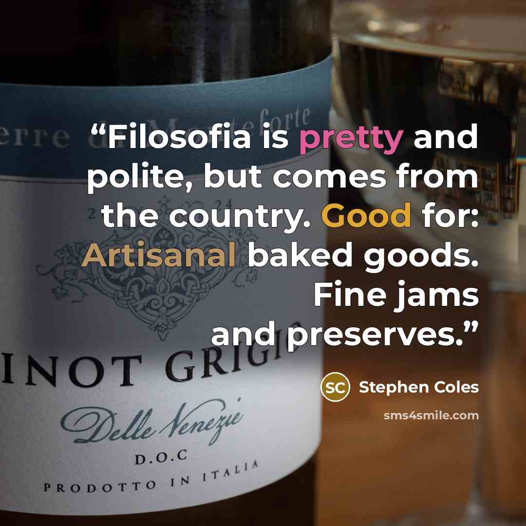 “Filosofia is pretty and polite, but comes from the country. Good for: Artisanal baked goods. Fine jams and preserves.” quote by Stephen Coles