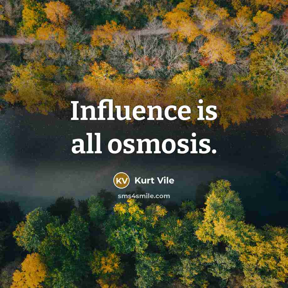 “Influence is all osmosis.” quote by Kurt Vile