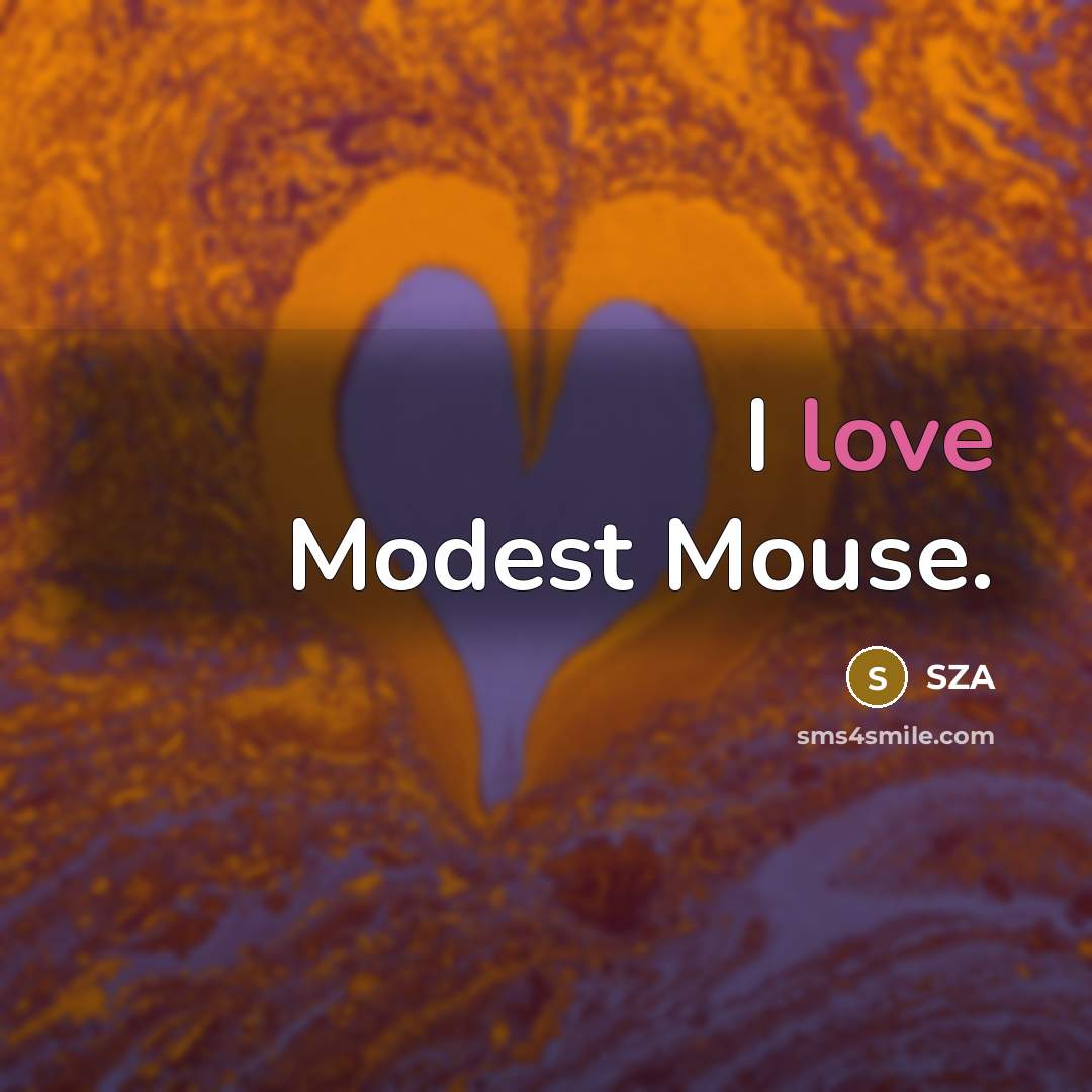 “I love Modest Mouse.” quote by SZA