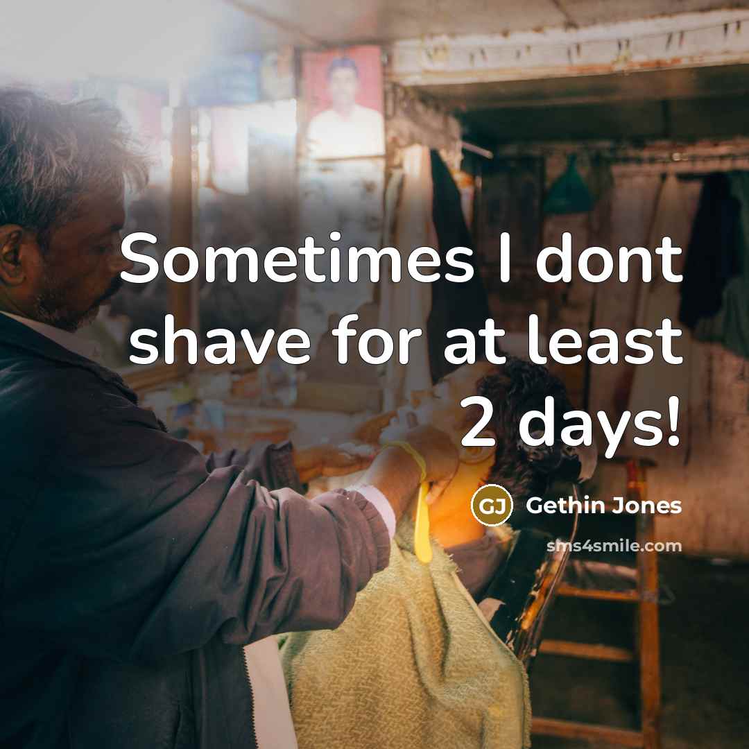 “Sometimes I dont shave for at least 2 days!” quote by Gethin Jones