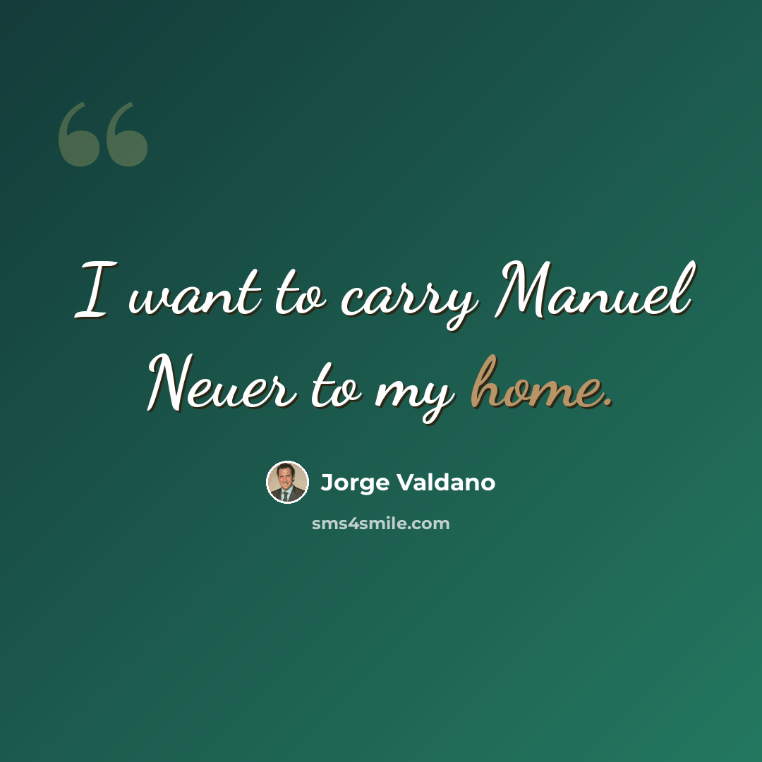 “I want to carry Manuel Neuer to my home.” quote by Jorge Valdano