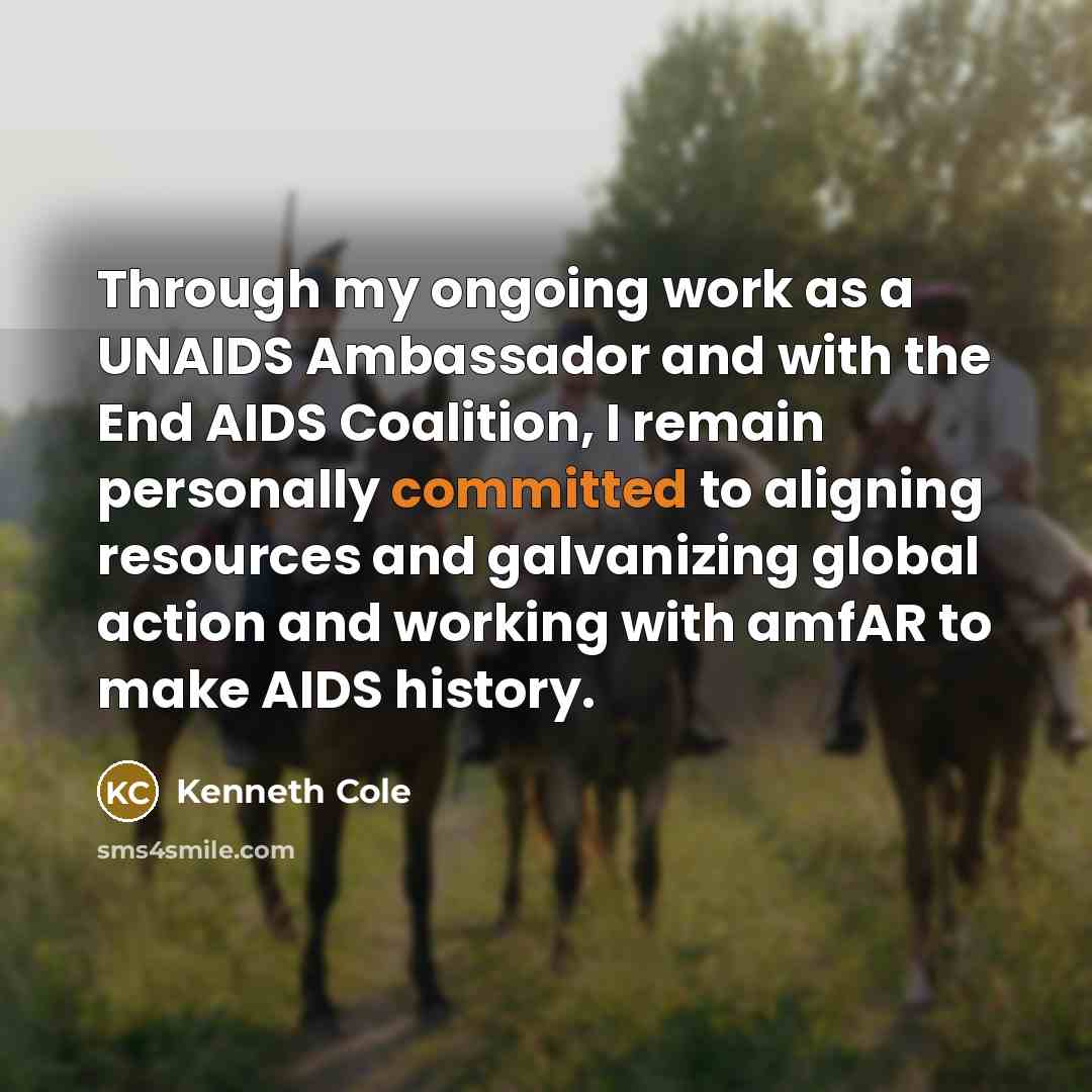 “Through my ongoing work as a UNAIDS Ambassador and with the End AIDS Coalition, I remain personally committed to aligning resources and galvanizing global action and working with amfAR to make AIDS history.” quote by Kenneth Cole