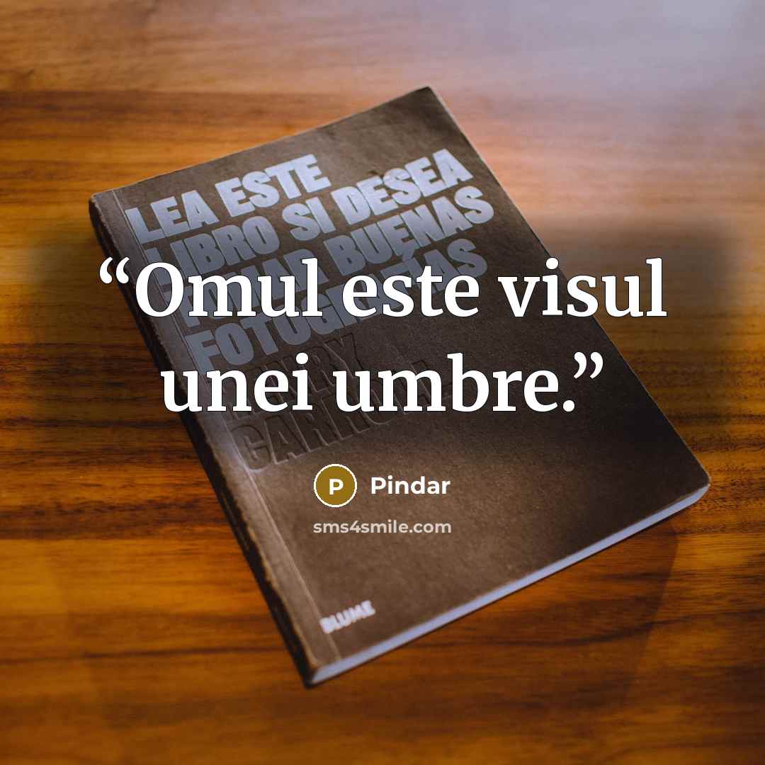 “Omul este visul unei umbre.” quote by Pindar