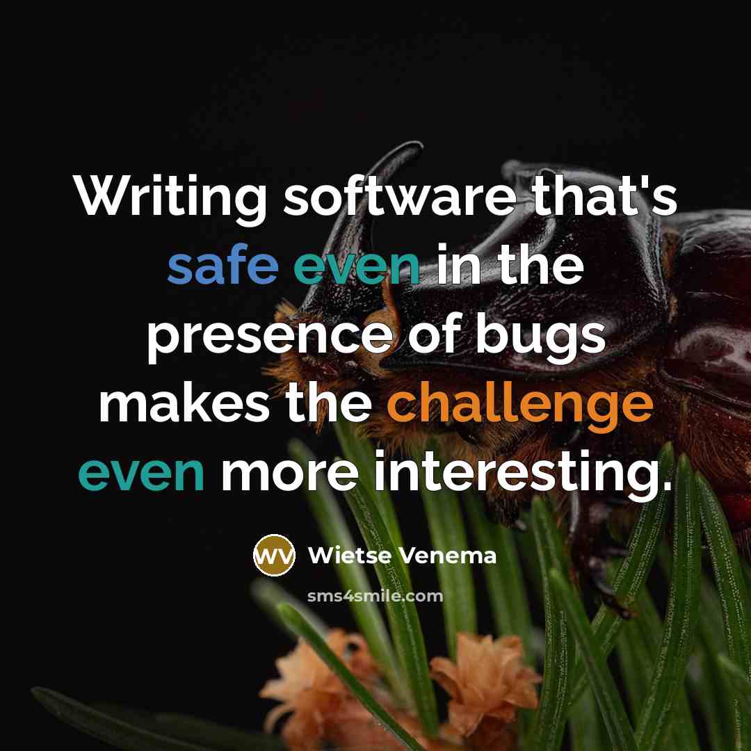 “Writing software that's safe even in the presence of bugs makes the challenge even more interesting.” quote by Wietse Venema