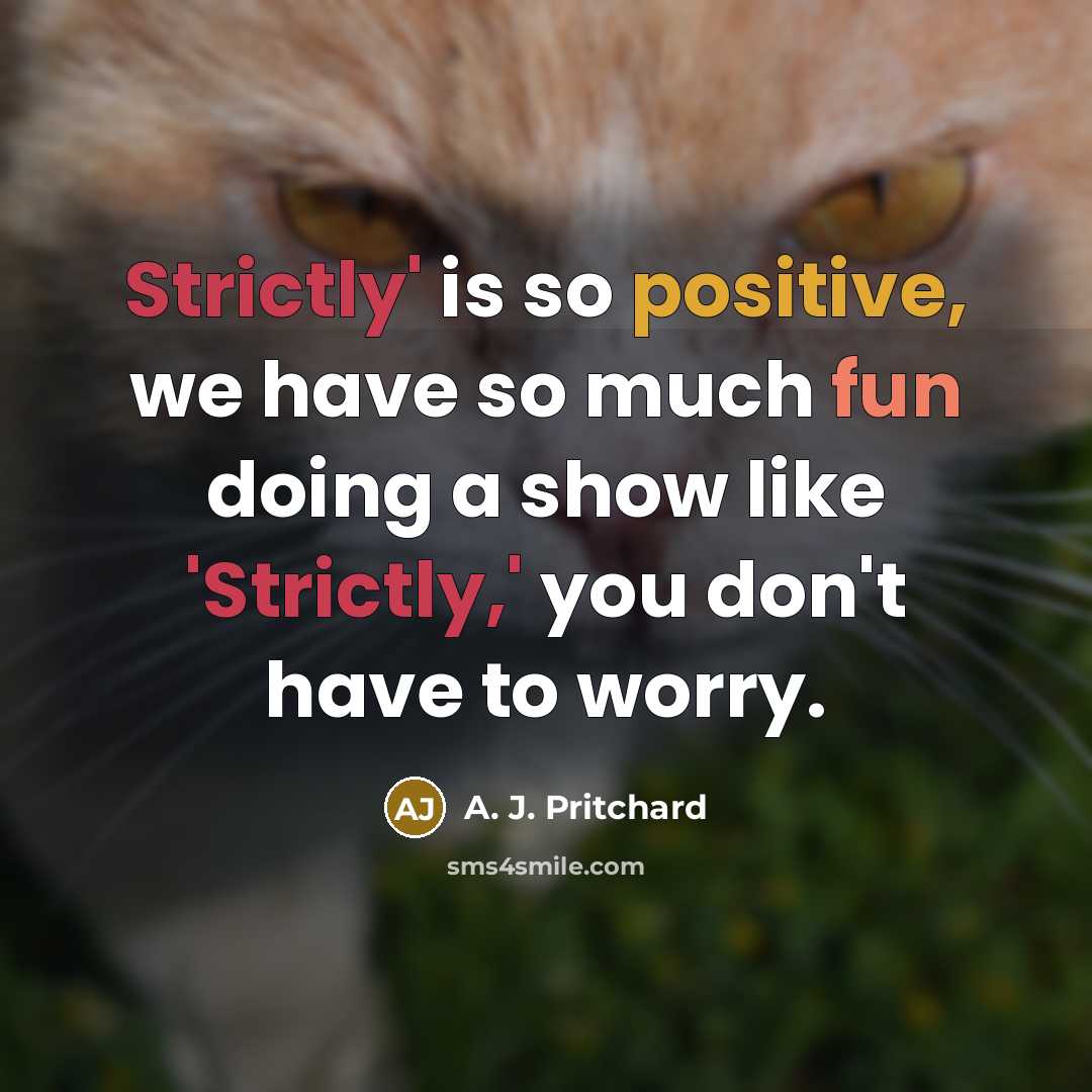 “Strictly' is so positive, we have so much fun doing a show like 'Strictly,' you don't have to worry.” quote by A. J. Pritchard