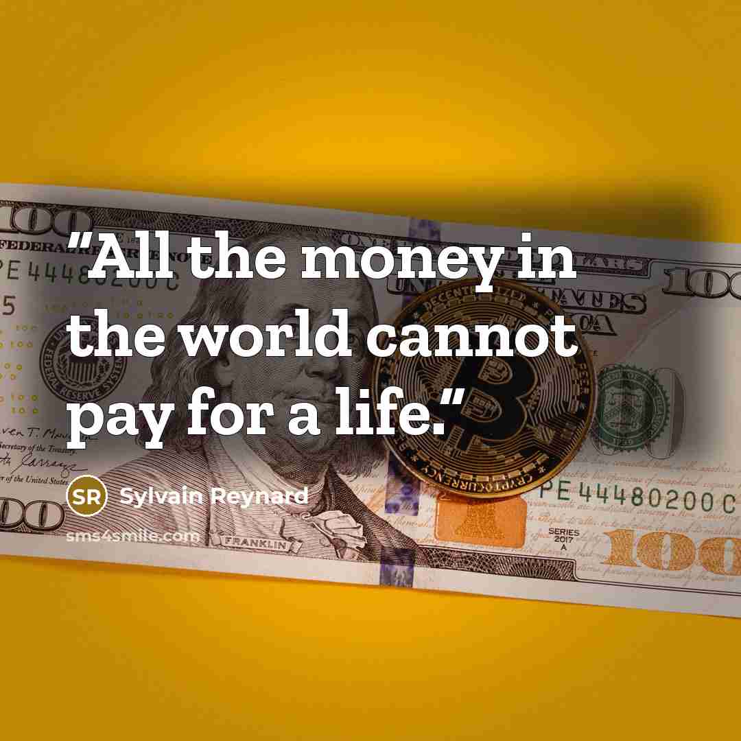 “All the money in the world cannot pay for a life.” quote by Sylvain Reynard