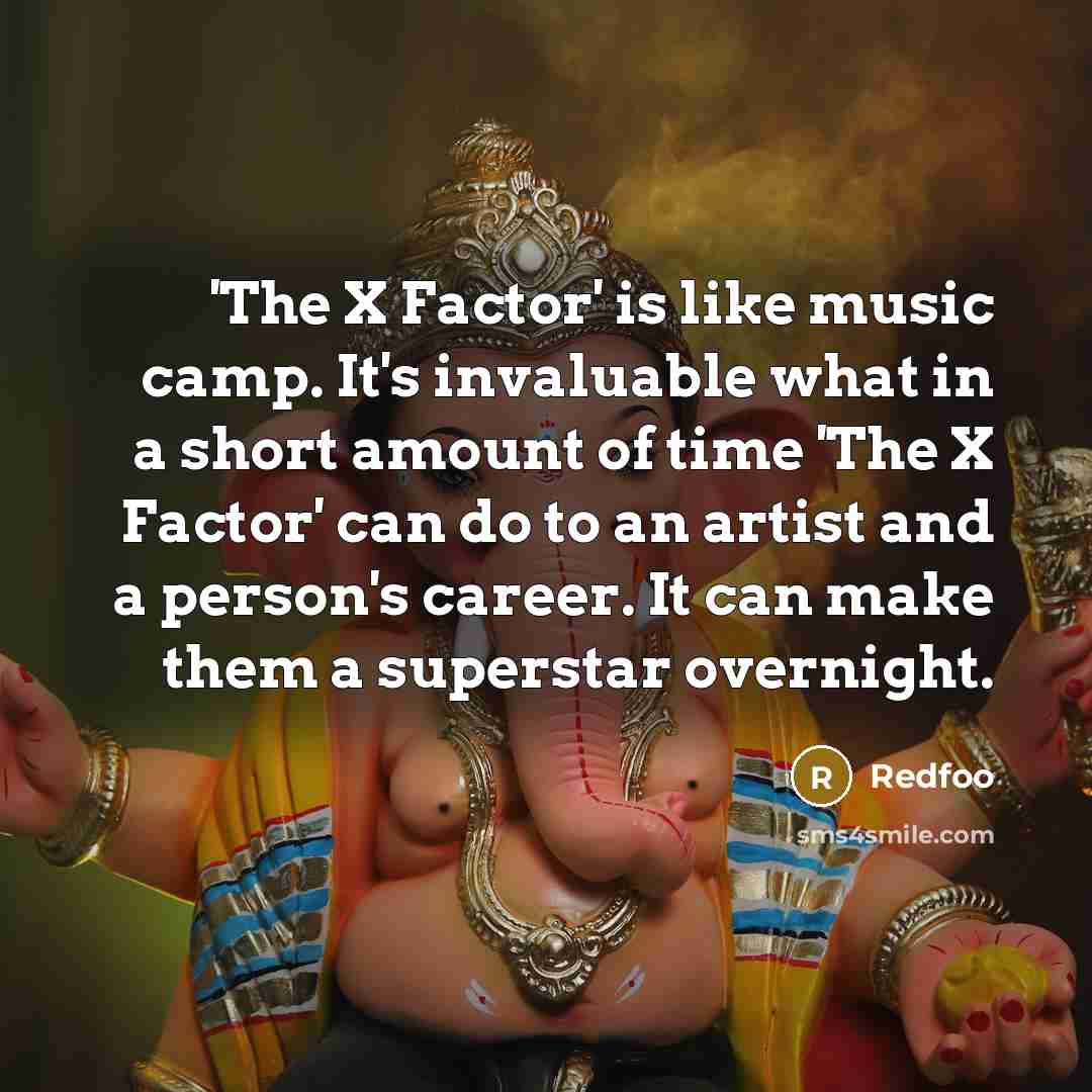 “'The X Factor' is like music camp. It's invaluable what in a short amount of time 'The X Factor' can do to an artist and a person's career. It can make them a superstar overnight.” quote by Redfoo