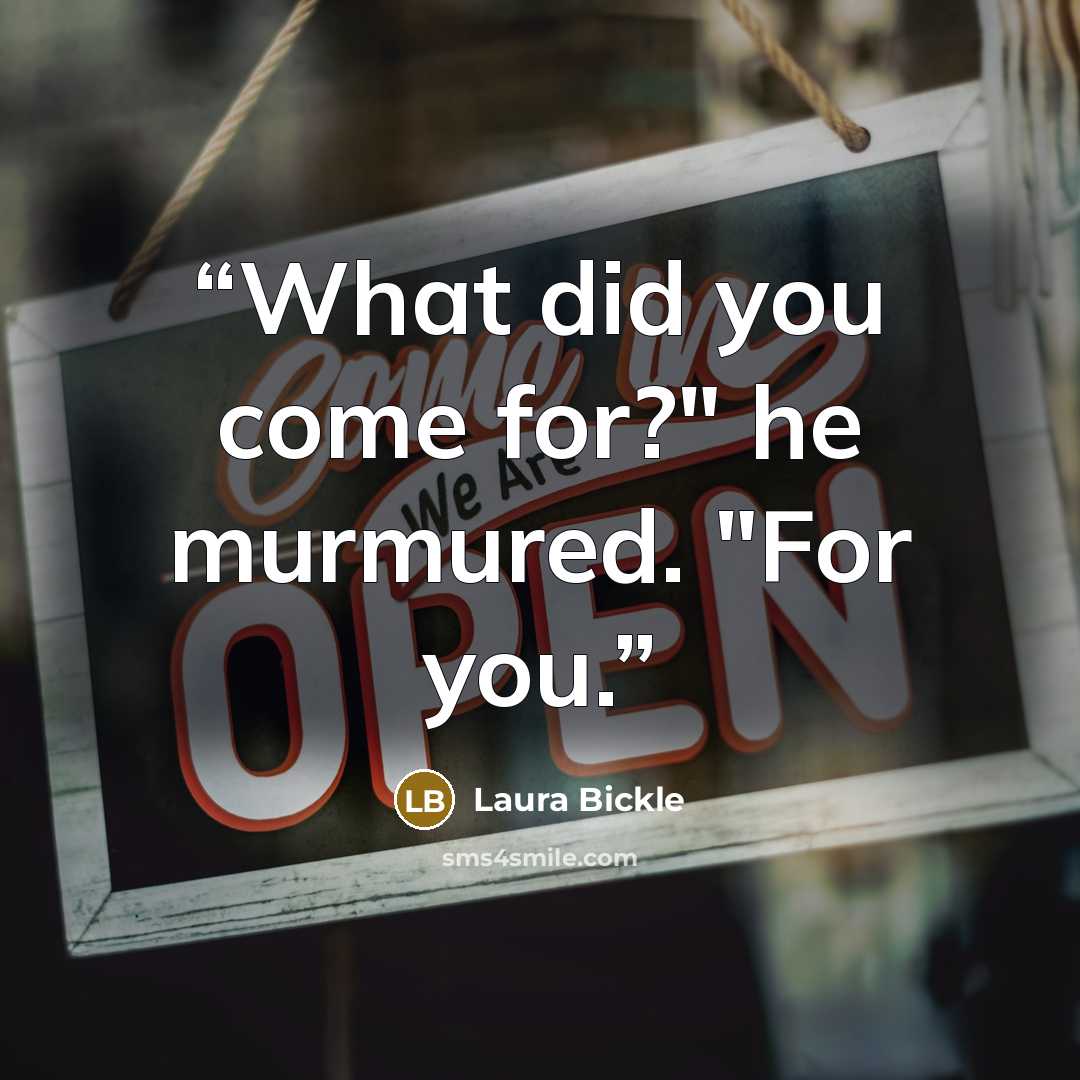 “What did you come for?" he murmured. "For you.” quote by Laura Bickle