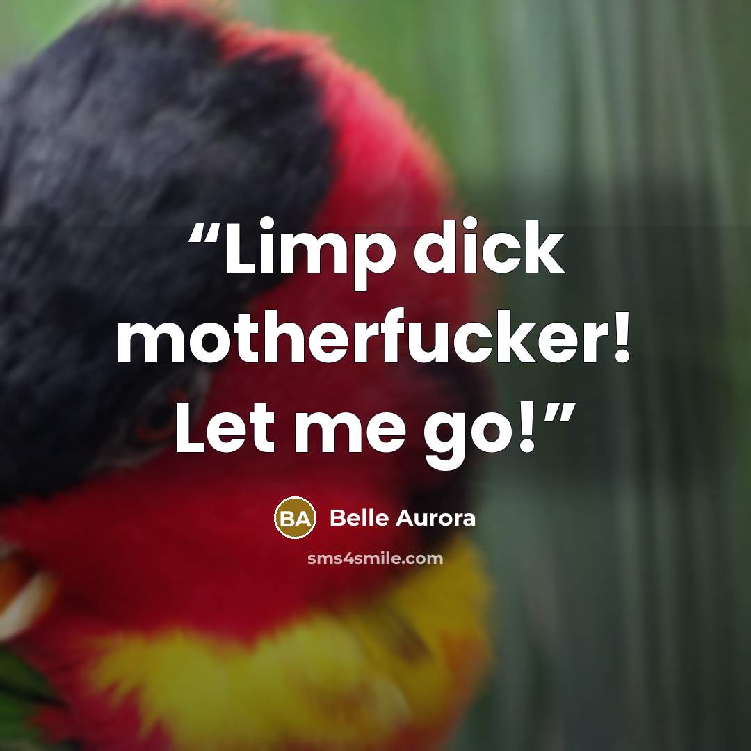 “Limp dick motherfucker! Let me go!” quote by Belle Aurora