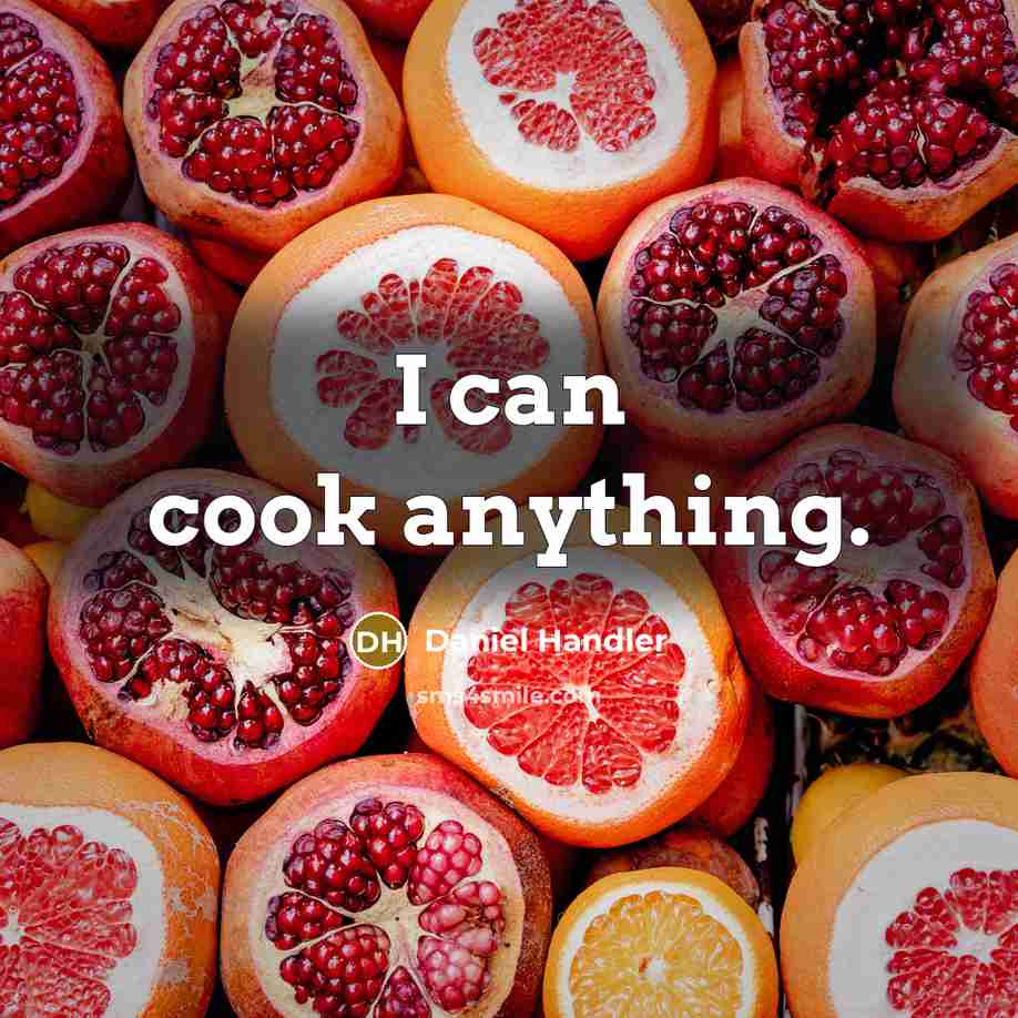 “I can cook anything.” quote by Daniel Handler