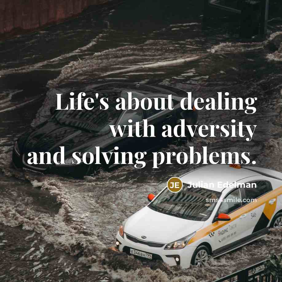 “Life's about dealing with adversity and solving problems.” quote by Julian Edelman