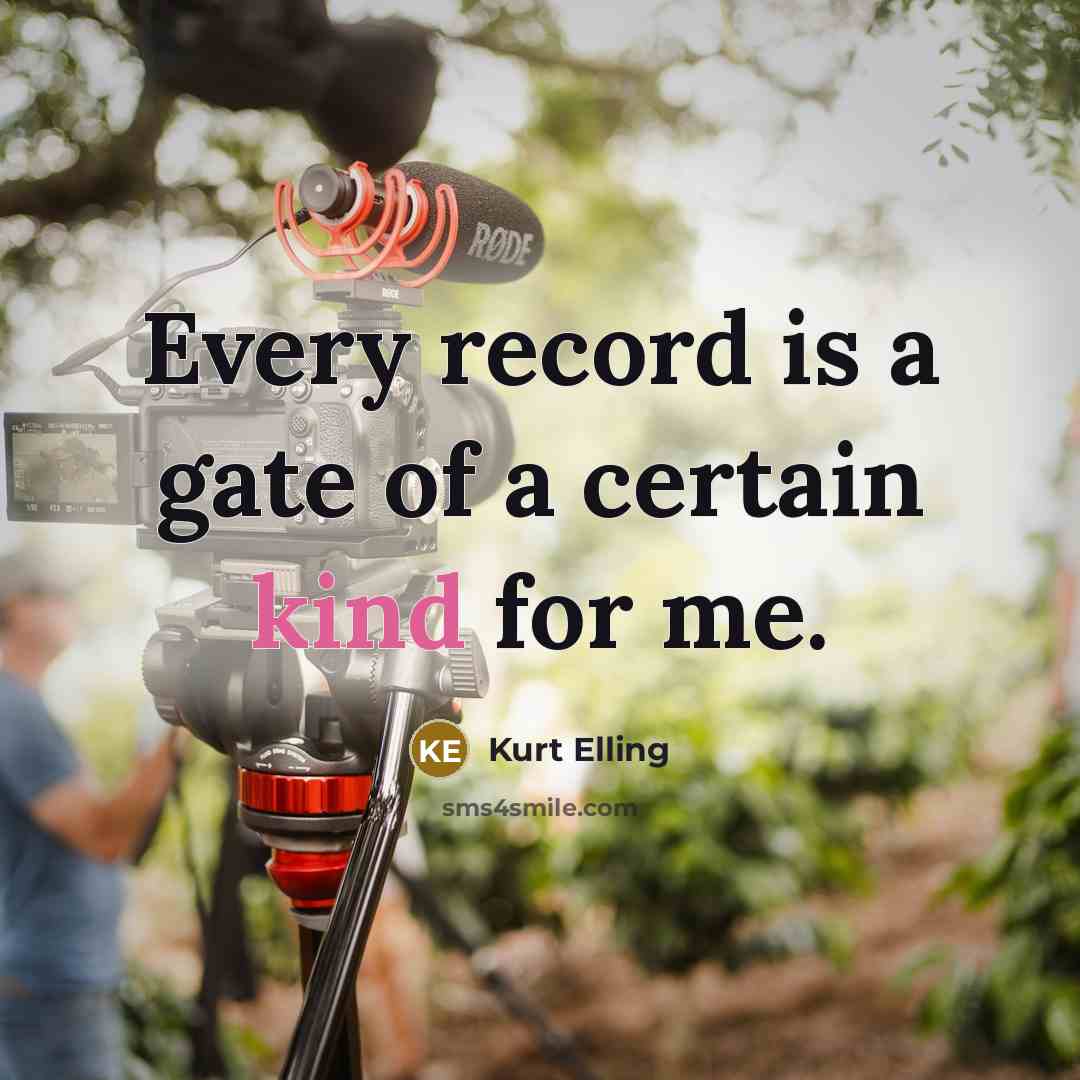 “Every record is a gate of a certain kind for me.” quote by Kurt Elling